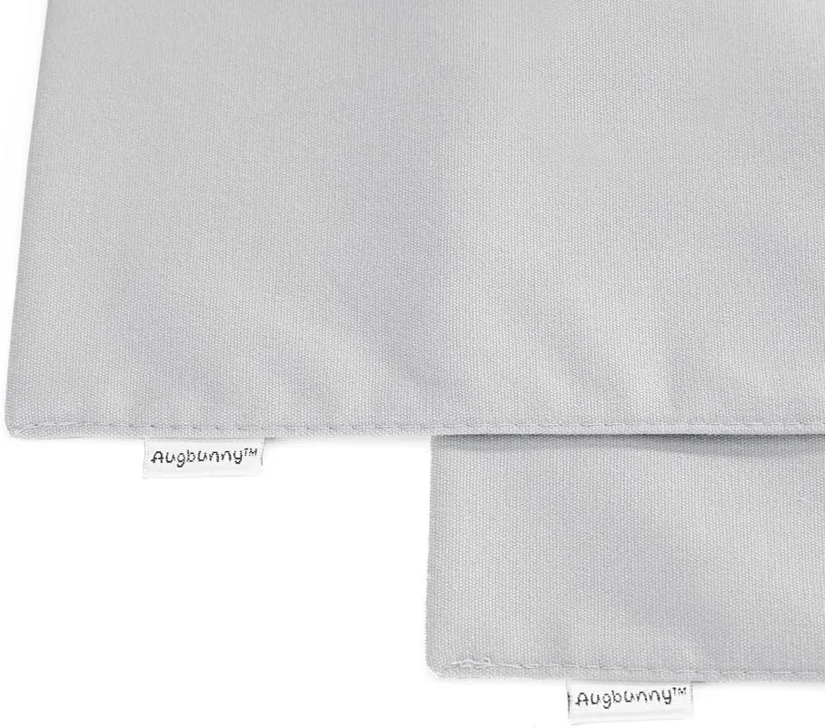 100% Cotton Canvas Travel Laundry Bag, 2-Pack (Large, Light Grey)
