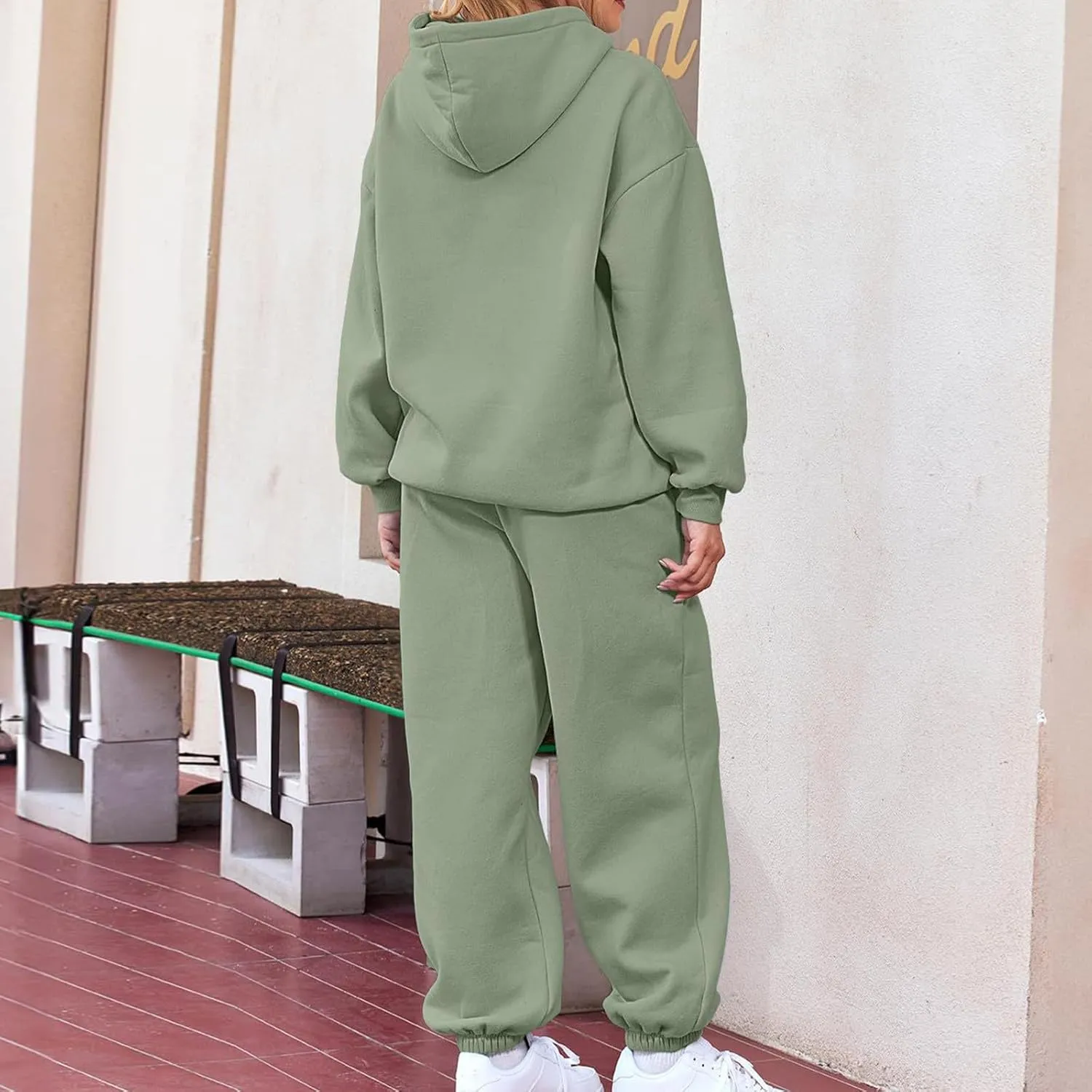 2 Piece Set Oversized With Pockets Hoodie Y2k Sweatsuit: Fashion Sweatsuit Casual Trendy Loose Fit Baggy Set