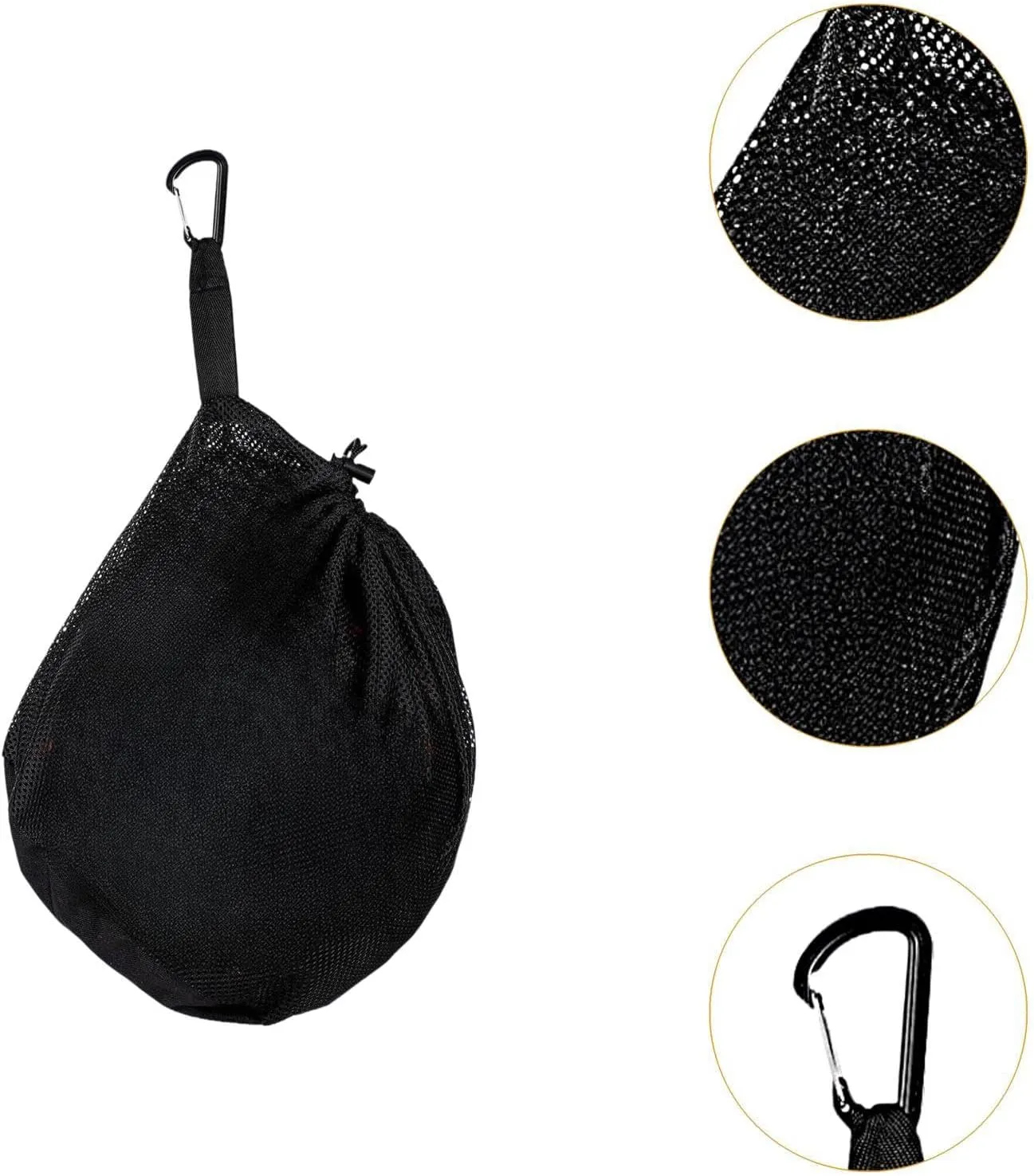 2X Single Ball Bag Storage Bag Mesh Carry Bag for Basketball Bowling Game