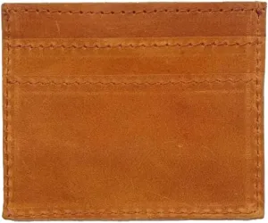 ABLE Clothing Alem Leather Credit Card Wallet for Women, Small,Slim,Minimalist Compact Wallet with Separate Card and Cash Slots (Cognac)