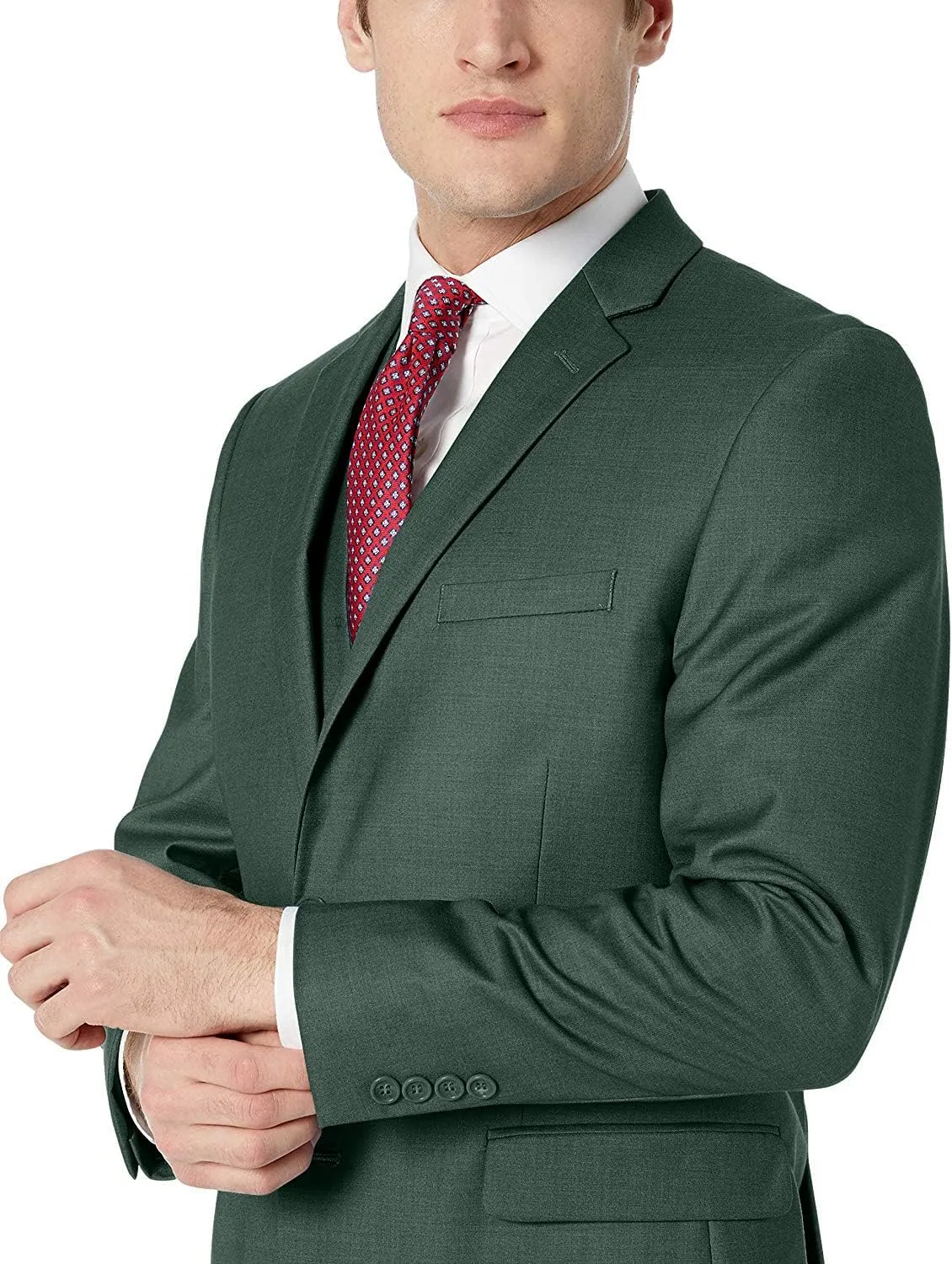 Adam Baker Men's Classic Fit 3-Piece (Jacket, Vets, Trousers) Vested Suit Set - Many Sizes & Colors Available