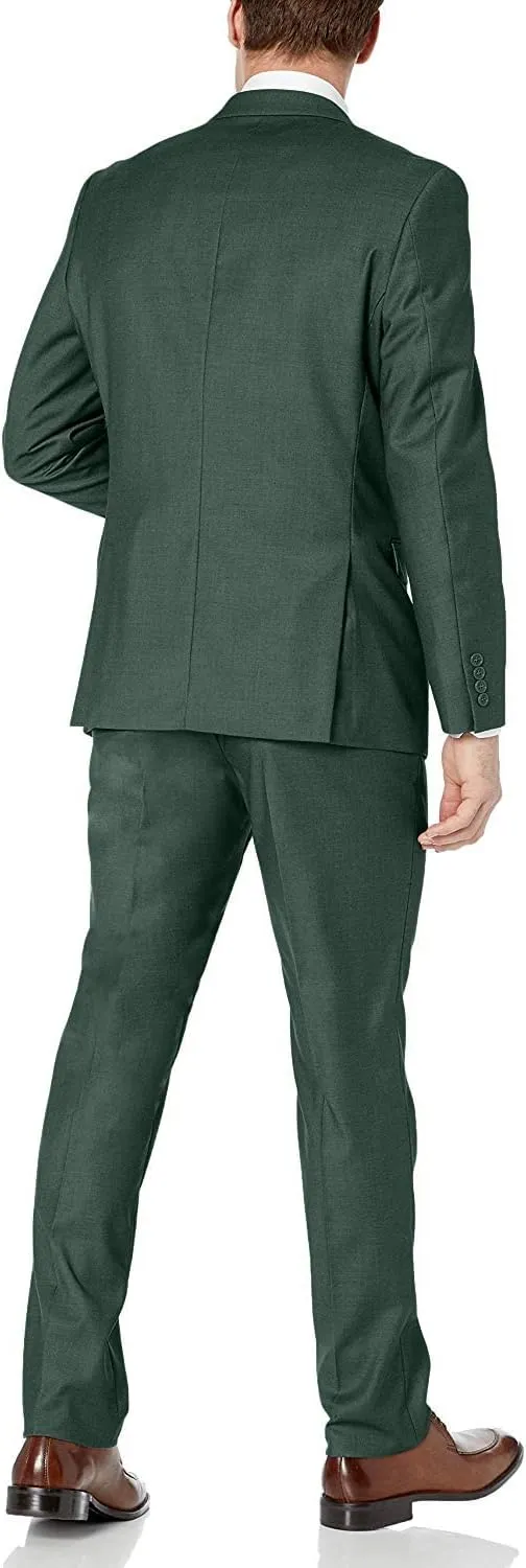 Adam Baker Men's Classic Fit 3-Piece (Jacket, Vets, Trousers) Vested Suit Set - Many Sizes & Colors Available
