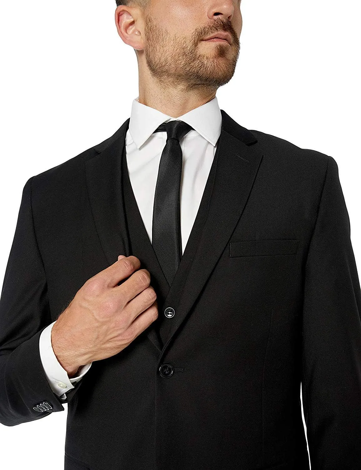 Adam Baker Men's Classic Fit 3-Piece (Jacket, Vets, Trousers) Vested Suit Set - Many Sizes & Colors Available