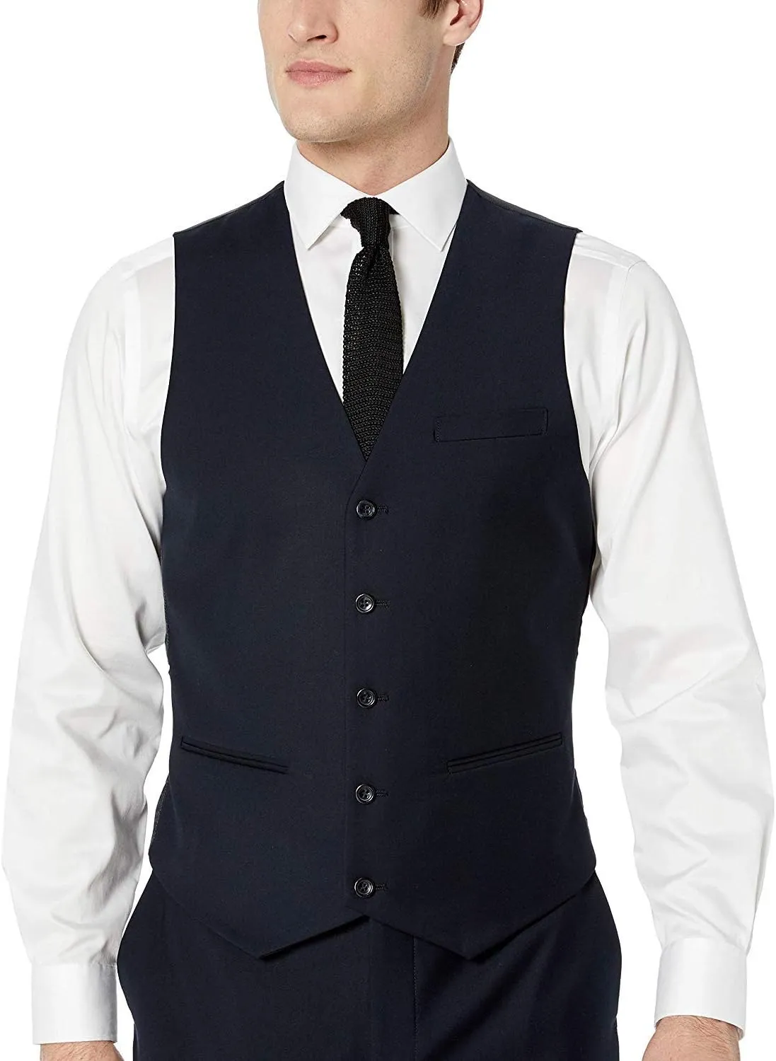 Adam Baker Men's Classic Fit 3-Piece (Jacket, Vets, Trousers) Vested Suit Set - Many Sizes & Colors Available