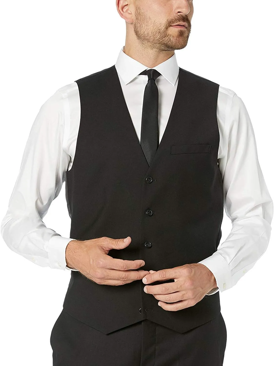 Adam Baker Men's Classic Fit 3-Piece (Jacket, Vets, Trousers) Vested Suit Set - Many Sizes & Colors Available