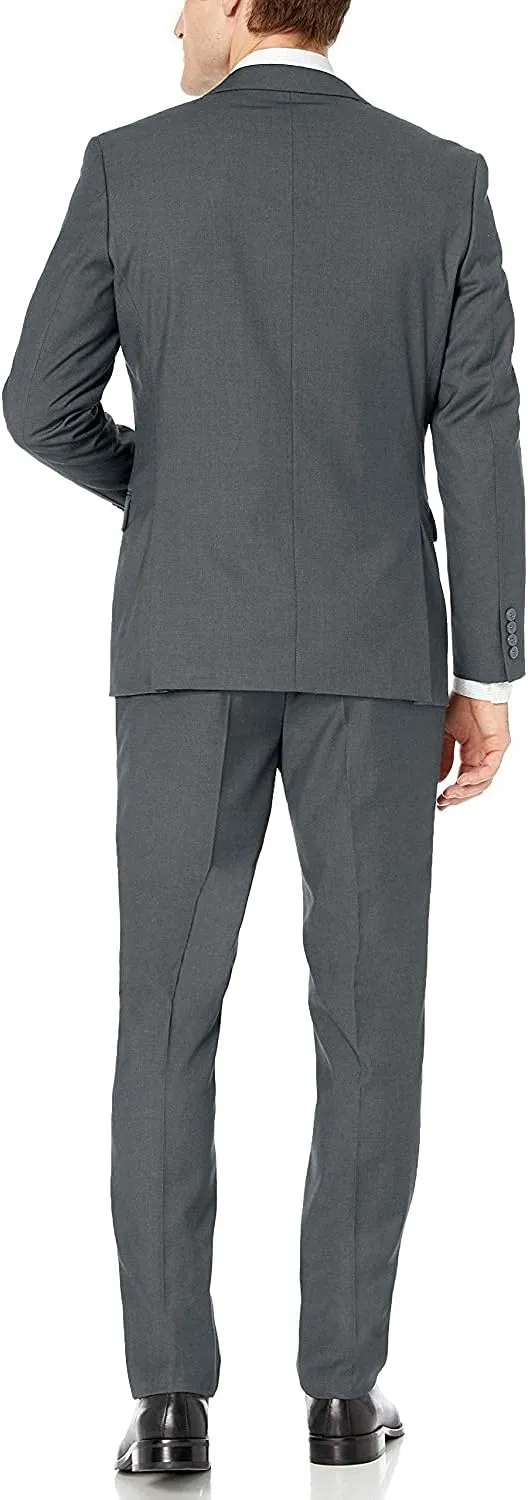 Adam Baker Men's Classic Fit 3-Piece (Jacket, Vets, Trousers) Vested Suit Set - Many Sizes & Colors Available