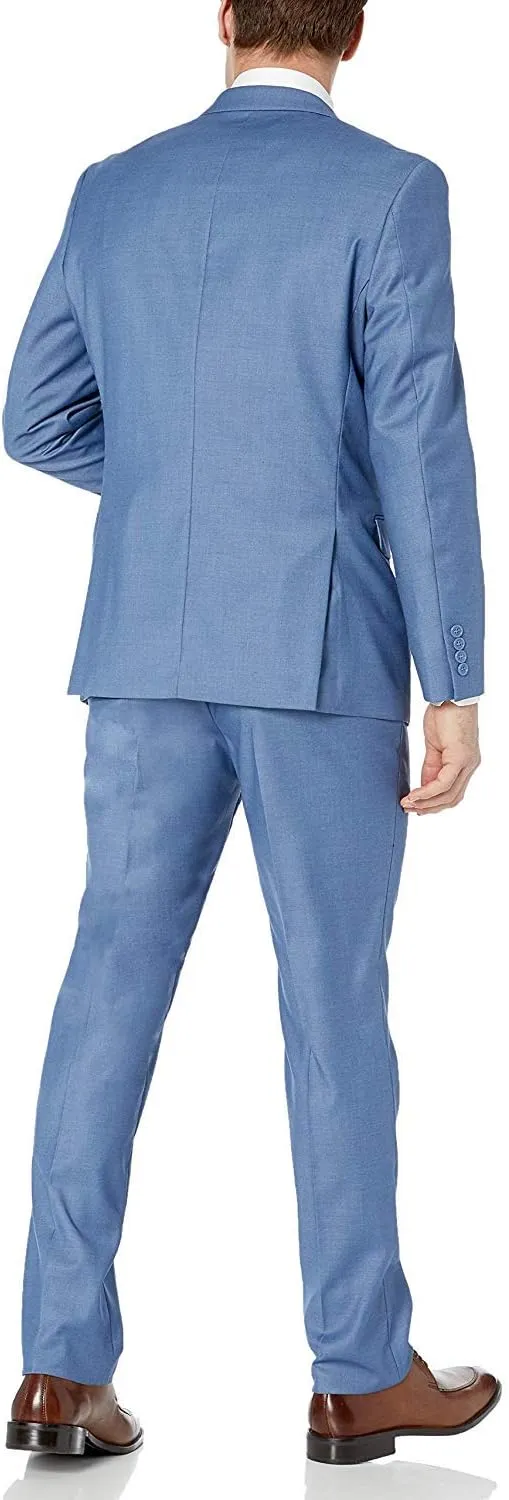 Adam Baker Men's Classic Fit 3-Piece (Jacket, Vets, Trousers) Vested Suit Set - Many Sizes & Colors Available