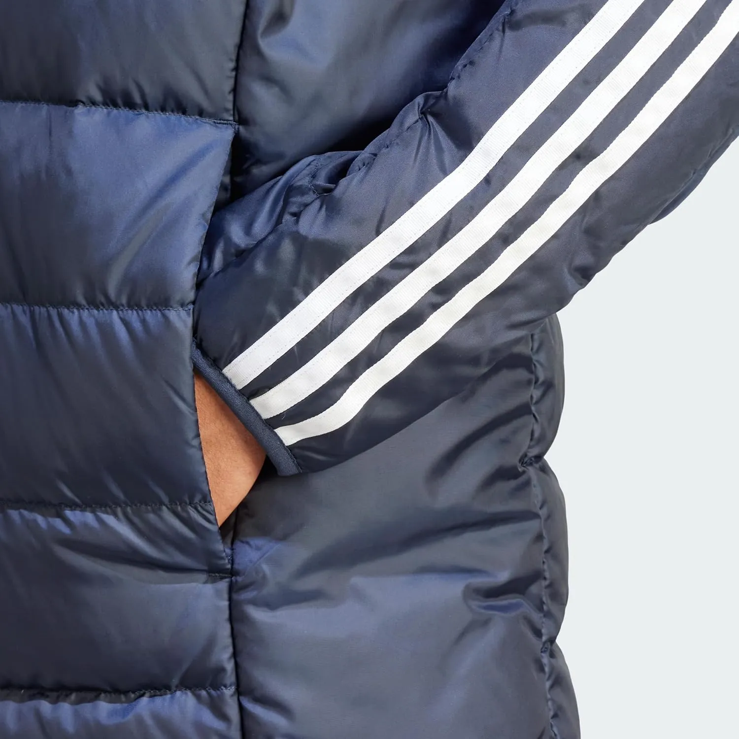 adidas Essentials 3-Stripes Light Down Hooded Parka Men's Down Jacket