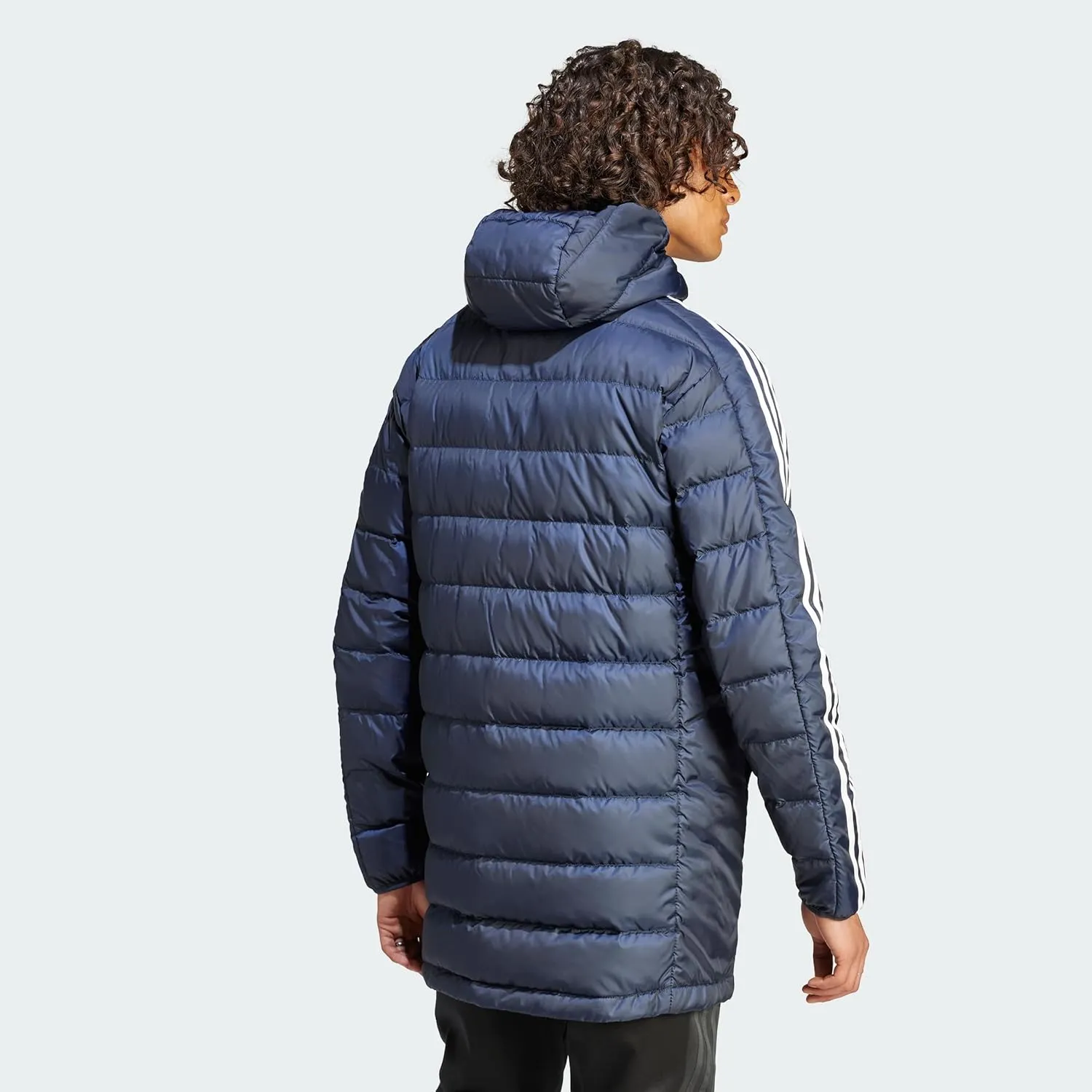 adidas Essentials 3-Stripes Light Down Hooded Parka Men's Down Jacket