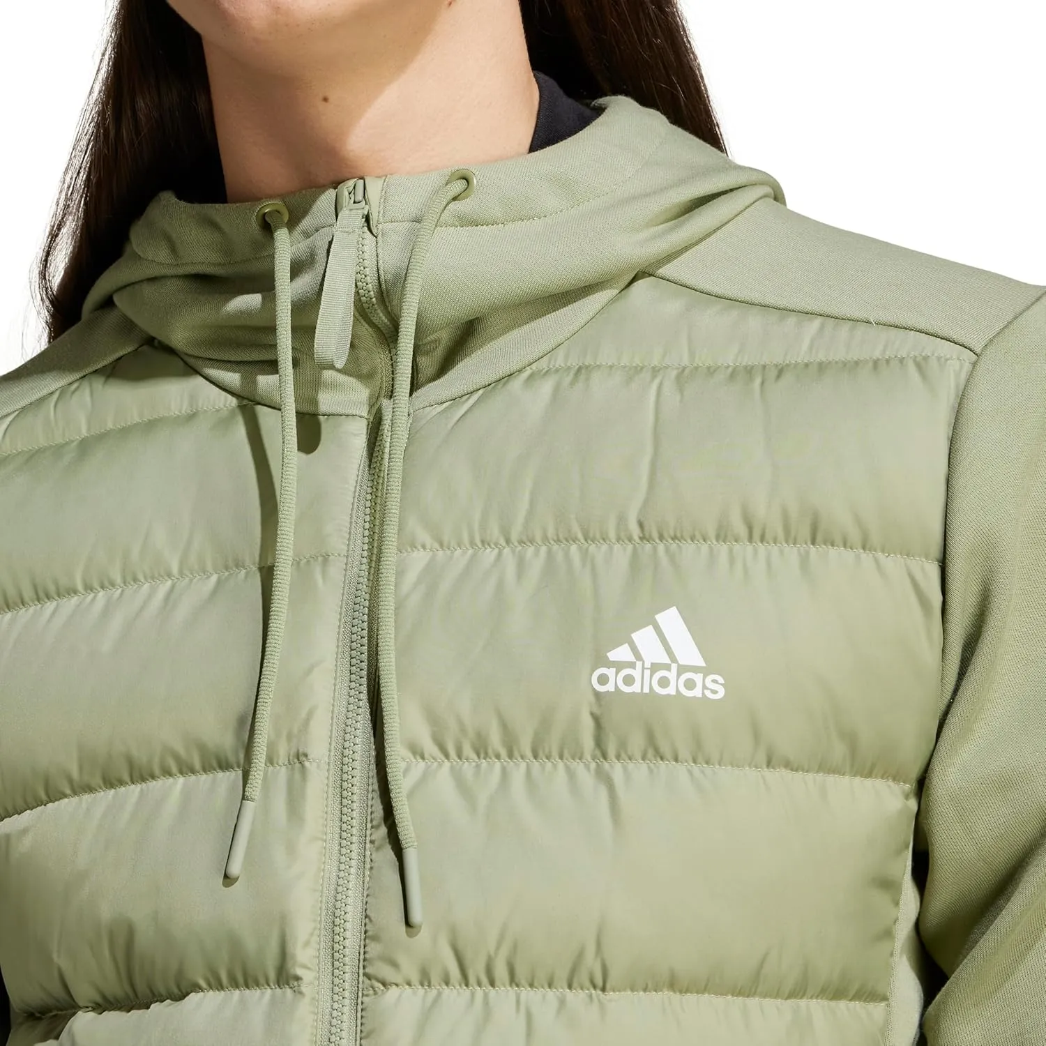 adidas Men's Essentials Hybrid Down Hooded Jacket