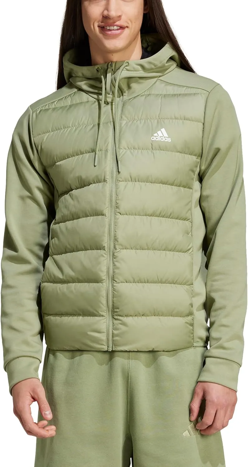 adidas Men's Essentials Hybrid Down Hooded Jacket