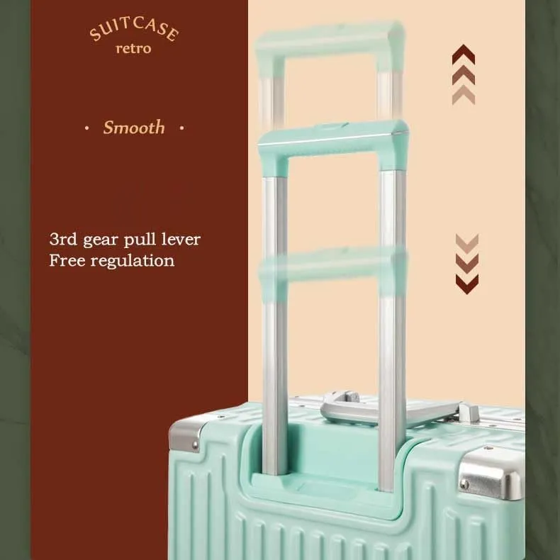 Aluminum Frame Hardside Luggage, 20 Inch Spinner Suitcase with TSA Locks, Available in Black, Red, Mint Green (Red, 20 inch)