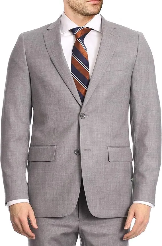 Arthur Black Mazara Classic Fit Two Button 100% Wool Wrinkle Resistant Suit