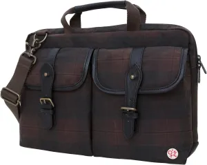 Bags Waxed Knickerbocker Laptop Bag 13 Inch, Dark Brown/Black, One Size