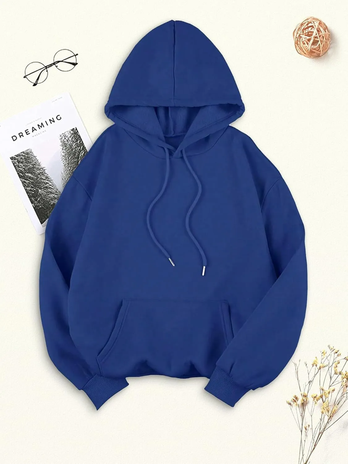 Baonmy Star Graphic Hoodies Y2k Leopard Print Oversized Fleece Hoodie Long Sleeve Pullover Sweatshirt for Women Streetwear