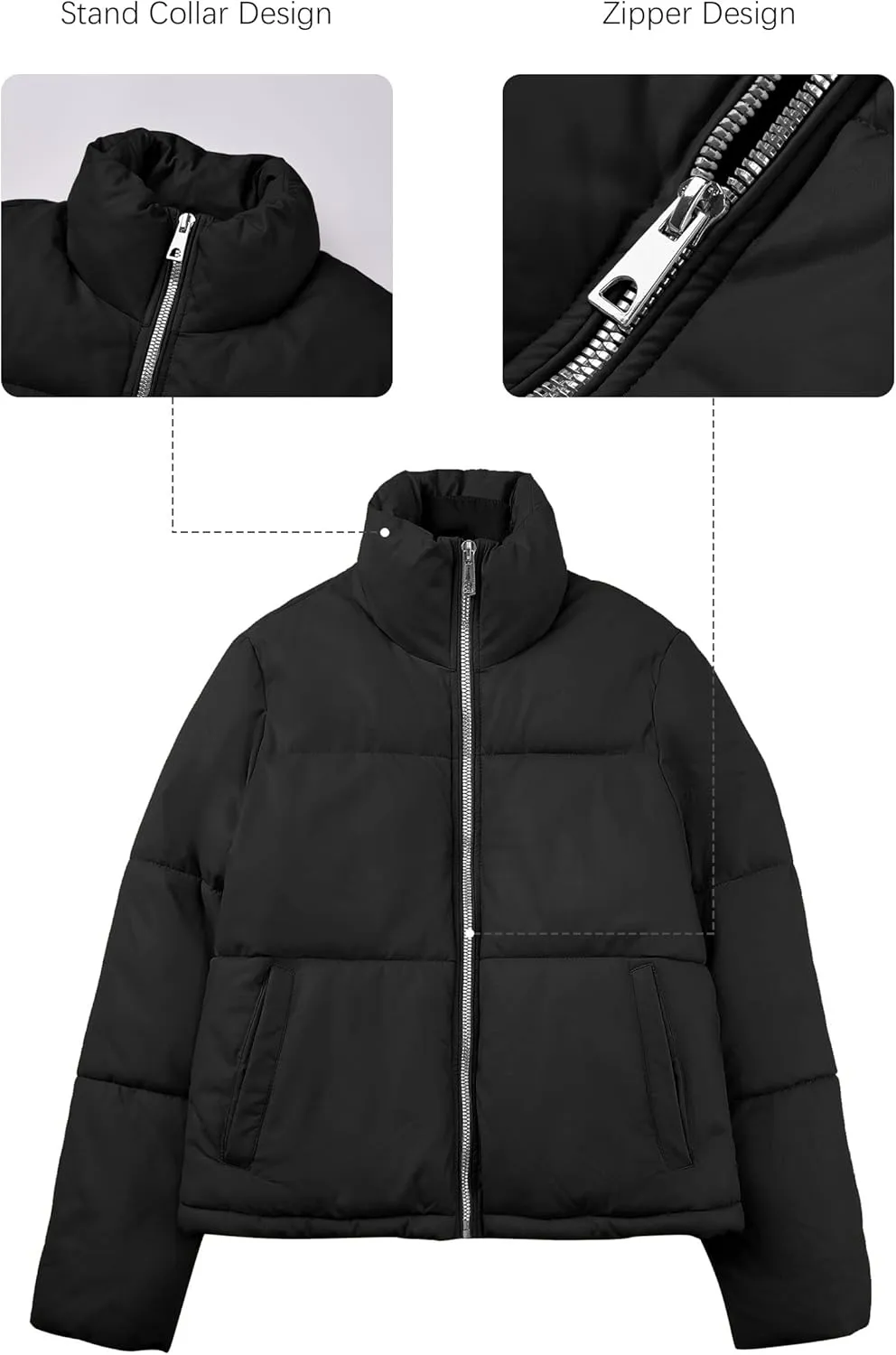 Bellivera Women Faux Leather Jacket Long Quilted Hood Puffer Winter Coat