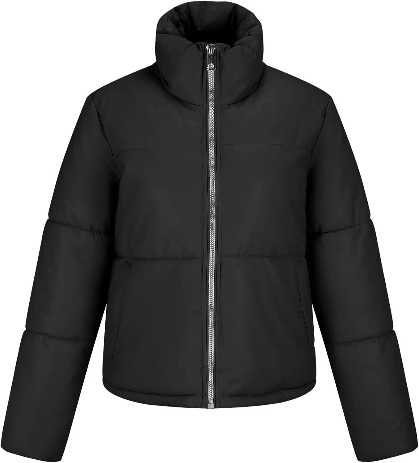 Bellivera Women Faux Leather Jacket Long Quilted Hood Puffer Winter Coat