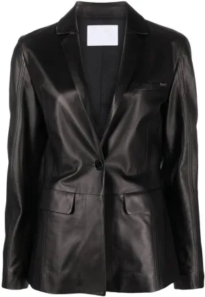 Blazer Coat Genuine Leather Jacket for Women Coat Style Slim Fit and Long Coat Metal Stitching