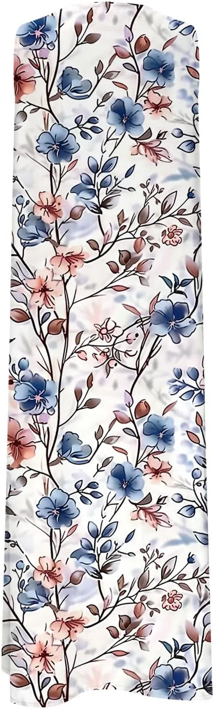Boho Dresses for Women 2025 Bohemian Floral Print Sleeveless Crewneck Flowy Sun Dress Summer Beach Dress with Pockets