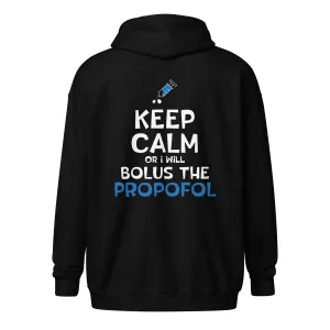 Bolus the propofol Unisex Zip Hoodie