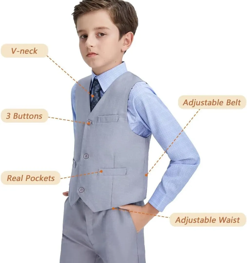 Boys Suits Toddler Formal Suit Set Kids Ring Bearer Outfit for Teen Boys Wedding Tuxedo Communion Dress Clothes