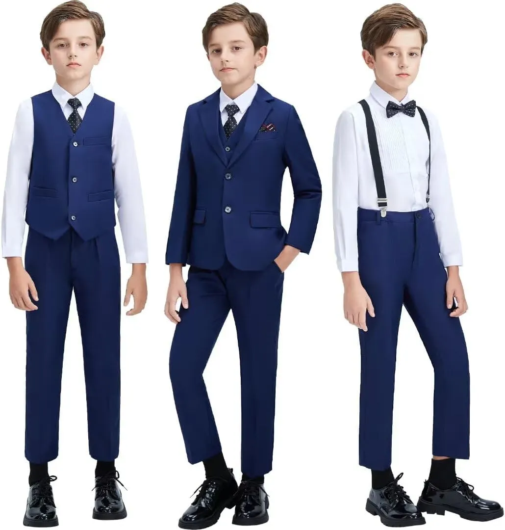 Boys Suits Toddler Formal Suit Set Kids Ring Bearer Outfit for Teen Boys Wedding Tuxedo Communion Dress Clothes