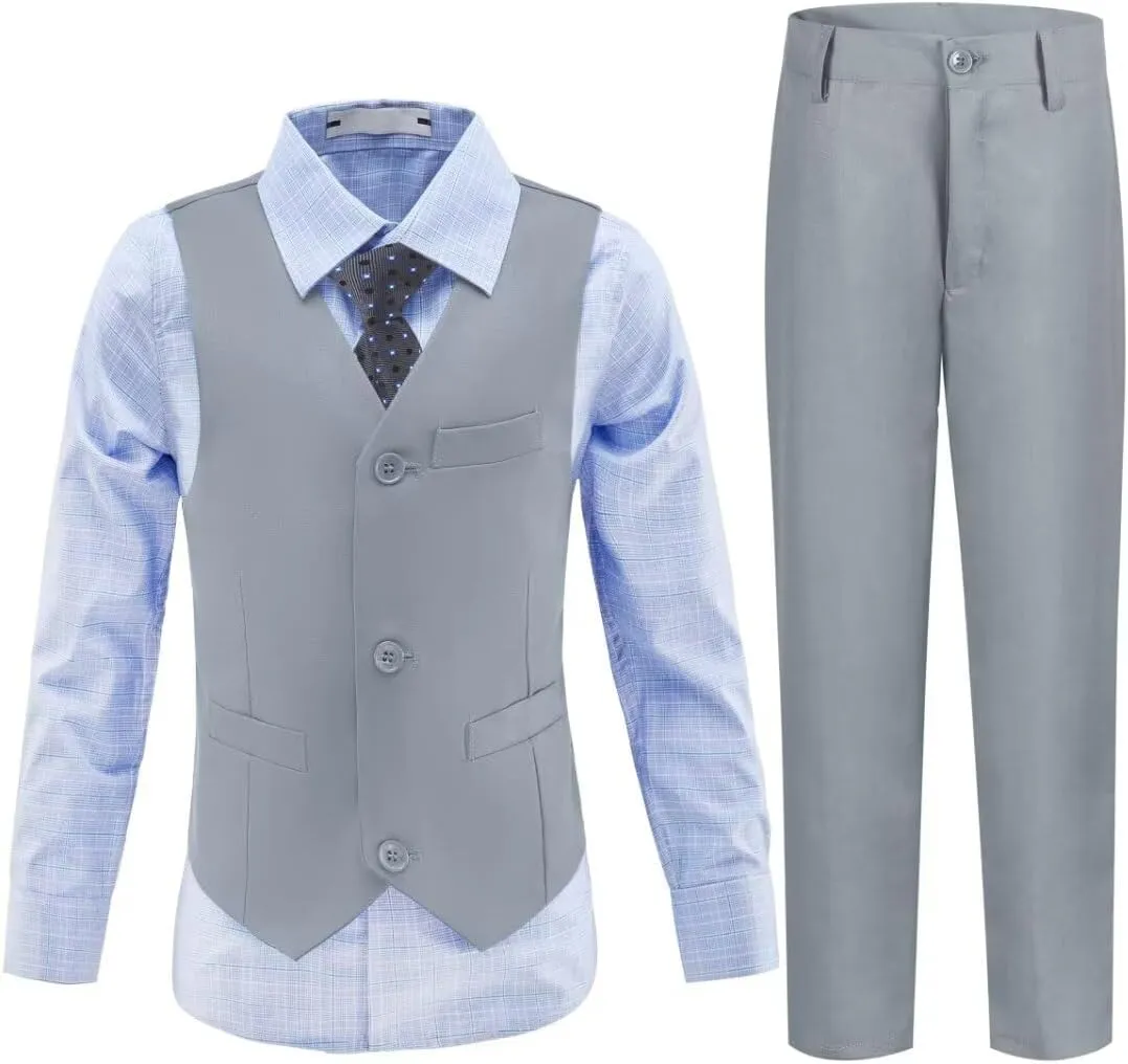 Boys Suits Toddler Formal Suit Set Kids Ring Bearer Outfit for Teen Boys Wedding Tuxedo Communion Dress Clothes
