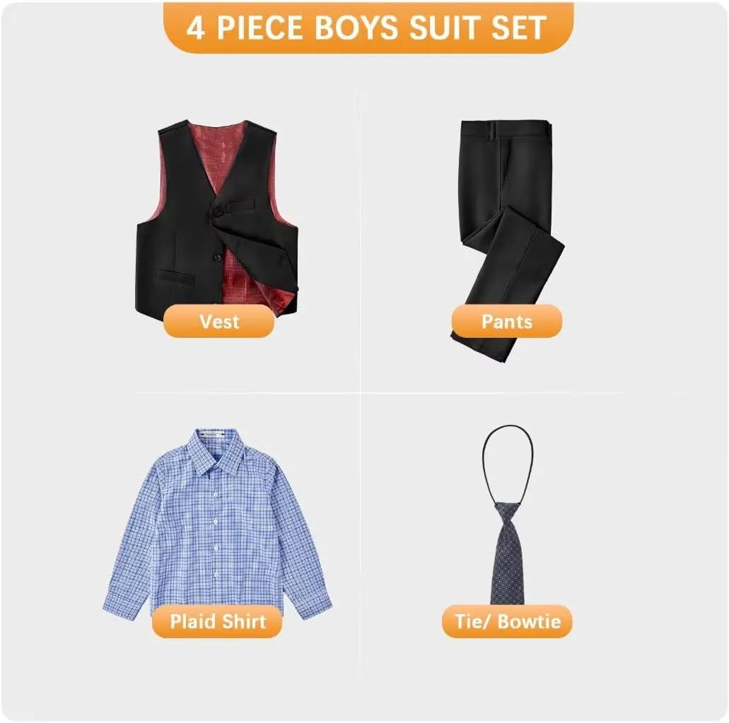 Boys Suits Toddler Formal Suit Set Kids Ring Bearer Outfit for Teen Boys Wedding Tuxedo Communion Dress Clothes
