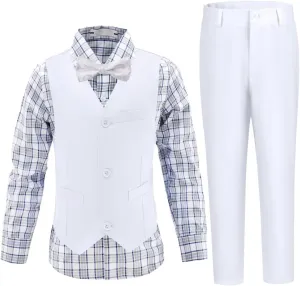 Boys Suits Toddler Formal Suit Set Kids Ring Bearer Outfit for Teen Boys Wedding Tuxedo Communion Dress Clothes