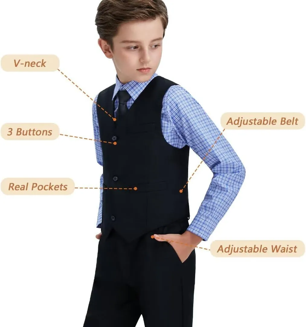 Boys Suits Toddler Formal Suit Set Kids Ring Bearer Outfit for Teen Boys Wedding Tuxedo Communion Dress Clothes
