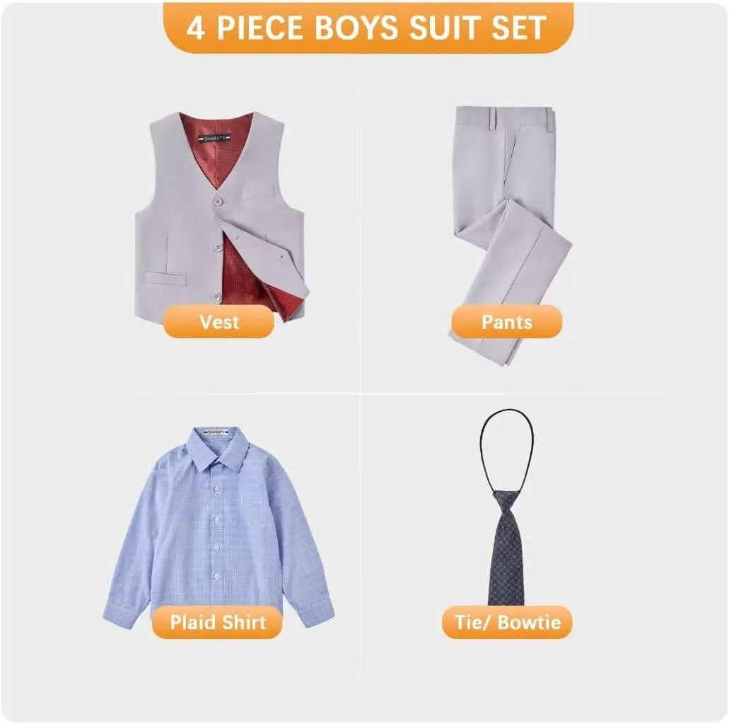 Boys Suits Toddler Formal Suit Set Kids Ring Bearer Outfit for Teen Boys Wedding Tuxedo Communion Dress Clothes