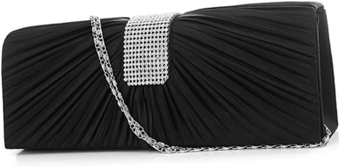Bridal Evening Clutch Purse Women's Rhinestone Handbag Tote Shoulder Bag Magnetic Snap Closure Fashionable Id Wallet