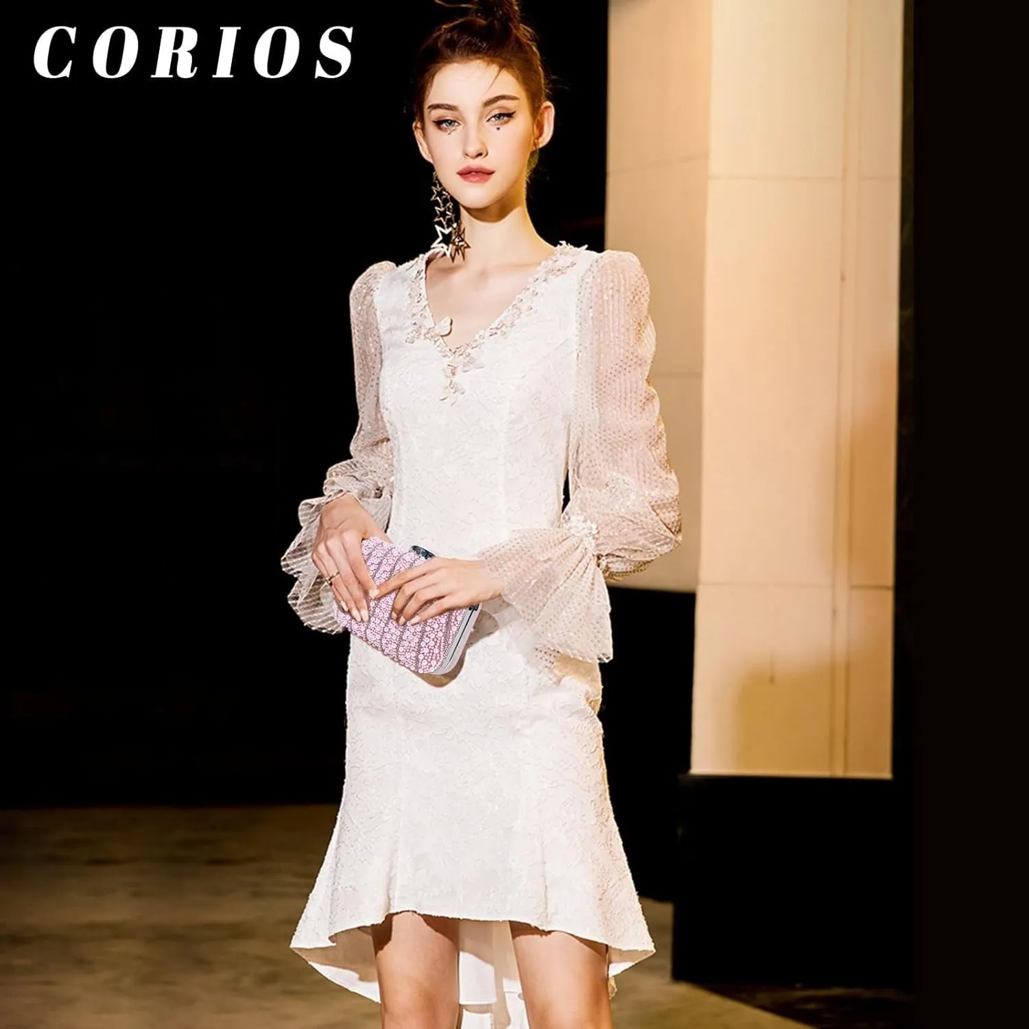 Bridal Wedding Purse Shoulder Elegant Crystal Crossbody Evening for Women Rhinestone Clutch Beaded Handbag