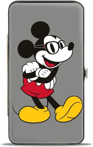 Buckle-Down Women's Hinge Wallet-Mickey Mouse, 7" x 4"