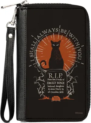 Buckle-Down Women's PU Zip Around Wallet Rectangle-Hocus Pocus, 7.5"x4.5"