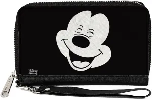 Buckle-Down Women's PU Zip Around Wallet Rectangle-Mickey Mouse, 7.5"x4.5"