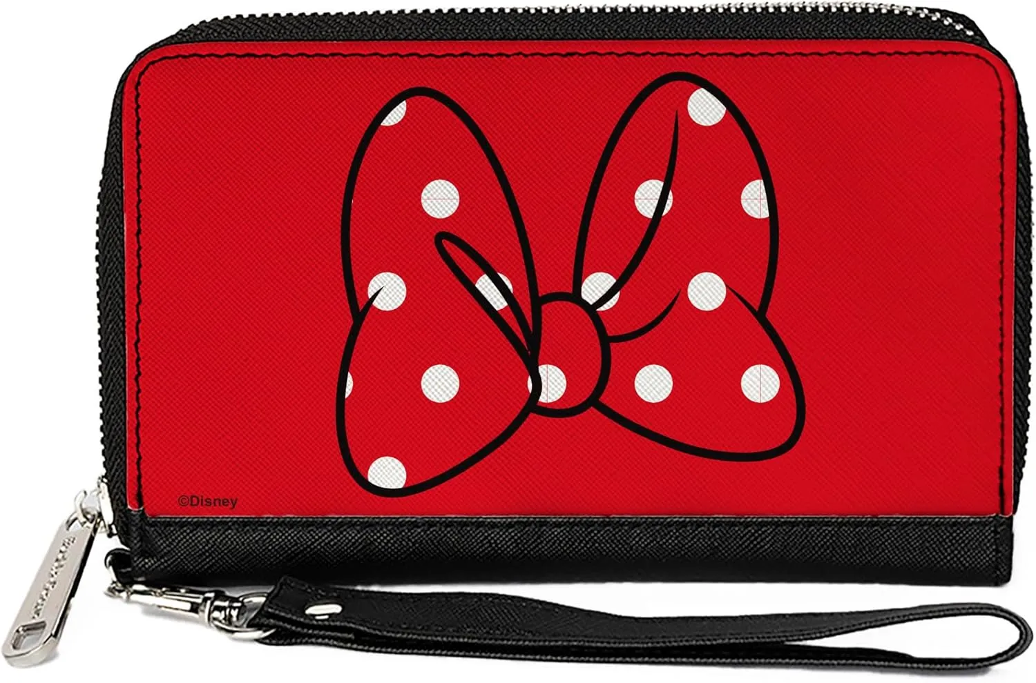 Buckle-Down Women's PU Zip Around Wallet Rectangle-Minnie Mouse, 7.5"x4.5"