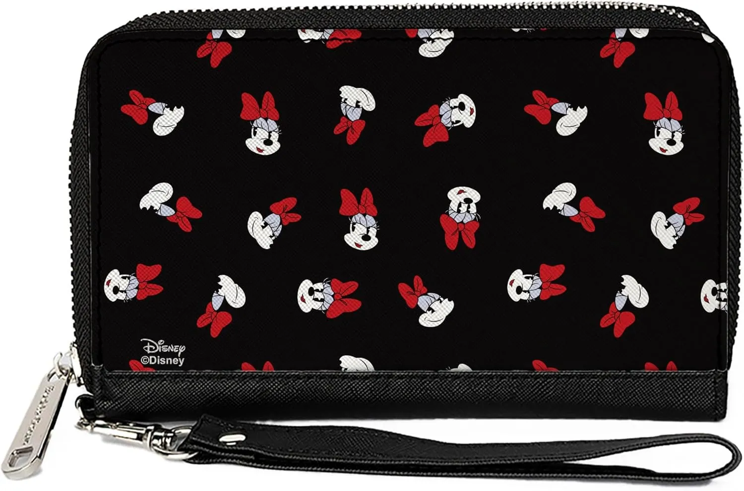 Buckle-Down Women's PU Zip Around Wallet Rectangle-Minnie Mouse, 7.5"x4.5"