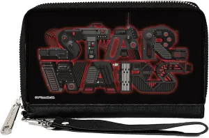 Buckle-Down Women's PU Zip Around Wallet Rectangle-Star Wars, 7.5"x4.5"