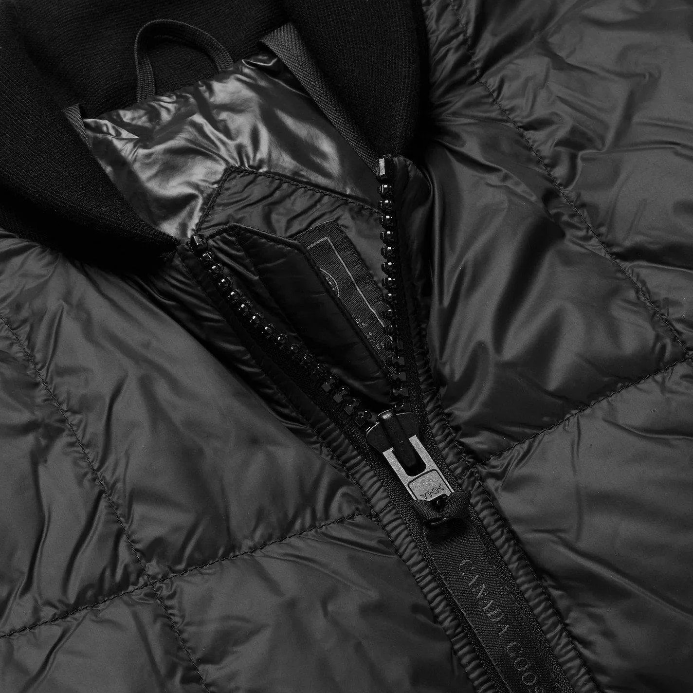 Canada Google Black Quilted Down Bomber Jacket