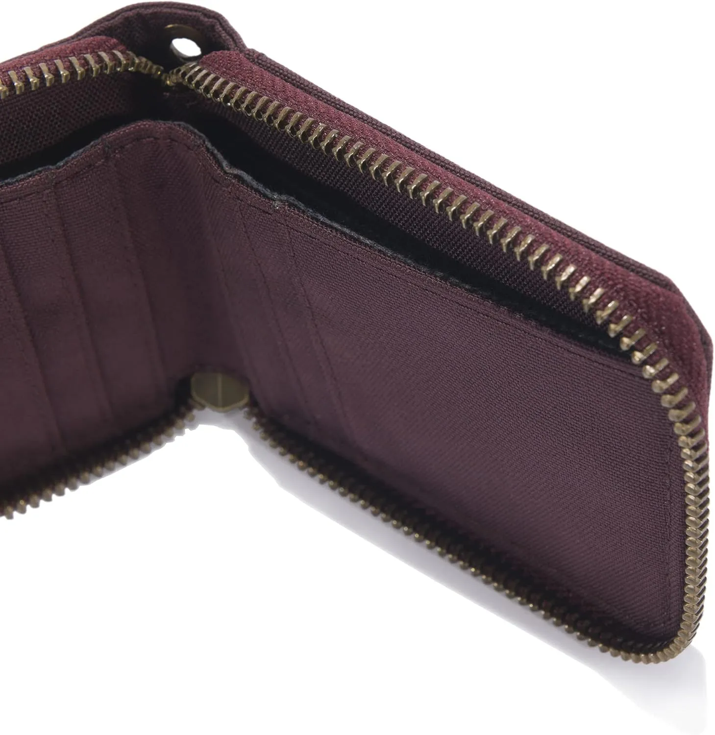 Carhartt Canvas Zip, Durable Zippered Wallets for Men, Nylon Duck (Deep Wine), One Size