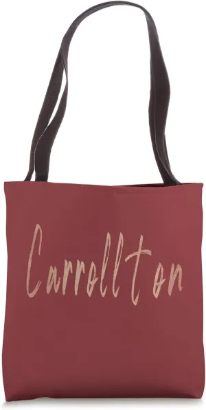 Carrollton Texas Vintage elegant design Tote Bag