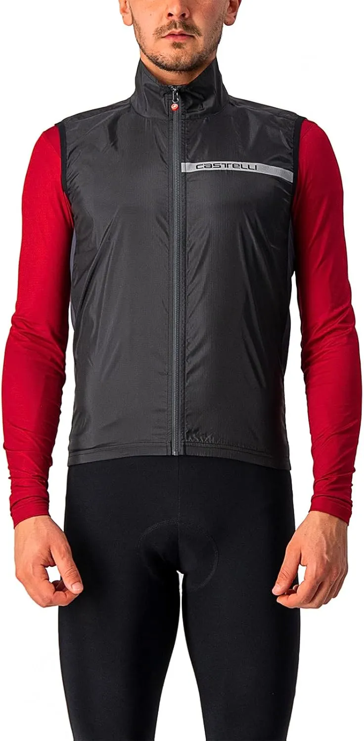 CASTELLI Squadra Stretch Vest - Men's, Light Black/Dark Gray, XXL