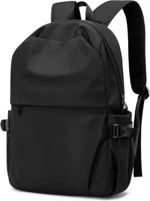 Commute Backpack Fits 16 Inch Laptop, Casual Backpackfor Men Waterproof Flight Approved Daypack Lightweight for College Work Travel (Medium, Black)