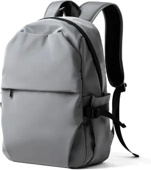 Commute Backpack for Men with 16 Inch Laptop Compartment, Flight Approved Backpack Waterproof Lightweight Daypack for College Work Travel (Medium, Gray)
