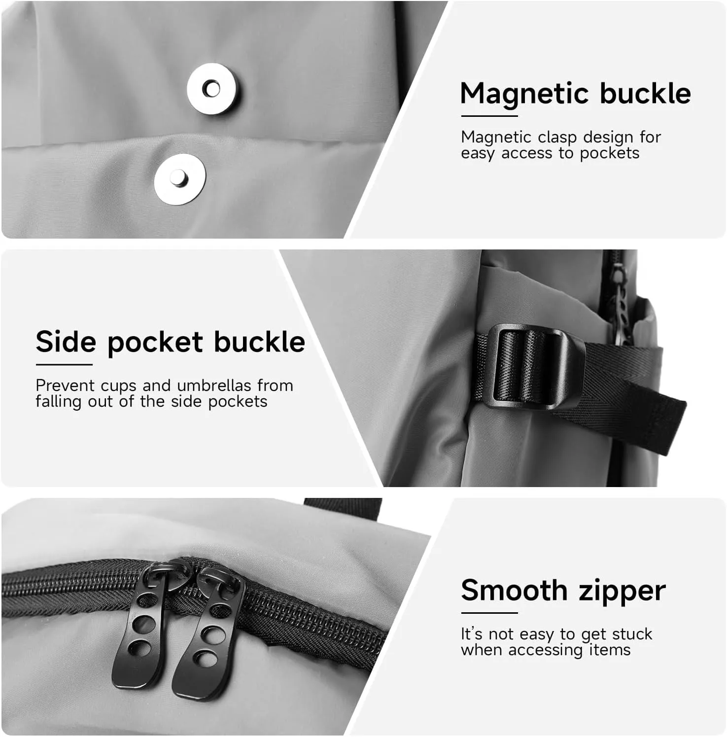 Commute Backpack for Men with 16 Inch Laptop Compartment, Flight Approved Backpack Waterproof Lightweight Daypack for College Work Travel (Medium, Gray)