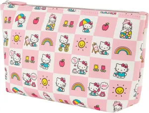 Concept One Hello Kitty Travel Makeup Bag, Trapezoid Cosmetic Organizer Pouch for Women