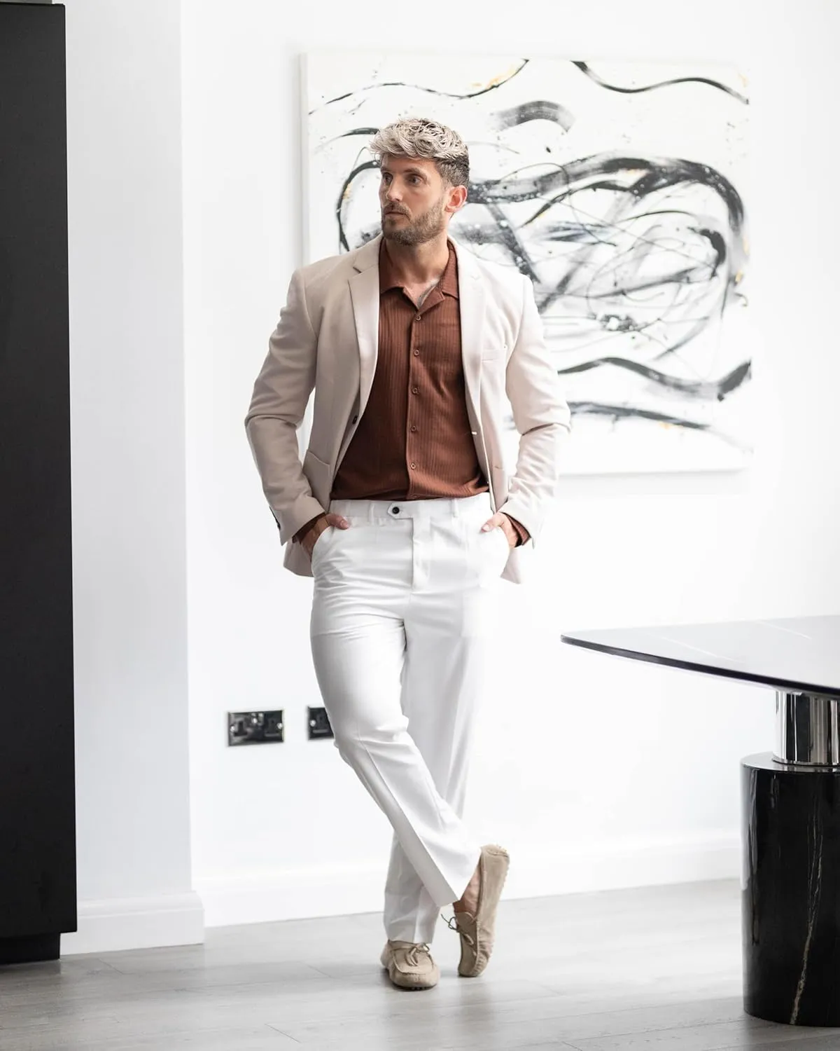 COOFANDY Men's Classic Fit Dress Pants Flat Front Straight Formal Pants Wrinkle Free Expandable Waist Suit Pants