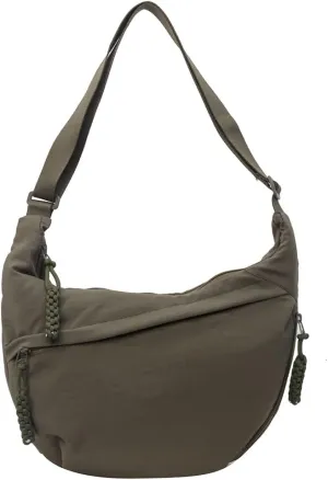 Crescent Crossbody Bags for Women Hobo Bag Luna Bag Dumpling Bag Nylon Multi-Pocket Sling Bag Moon Shoulder Bag (Green)