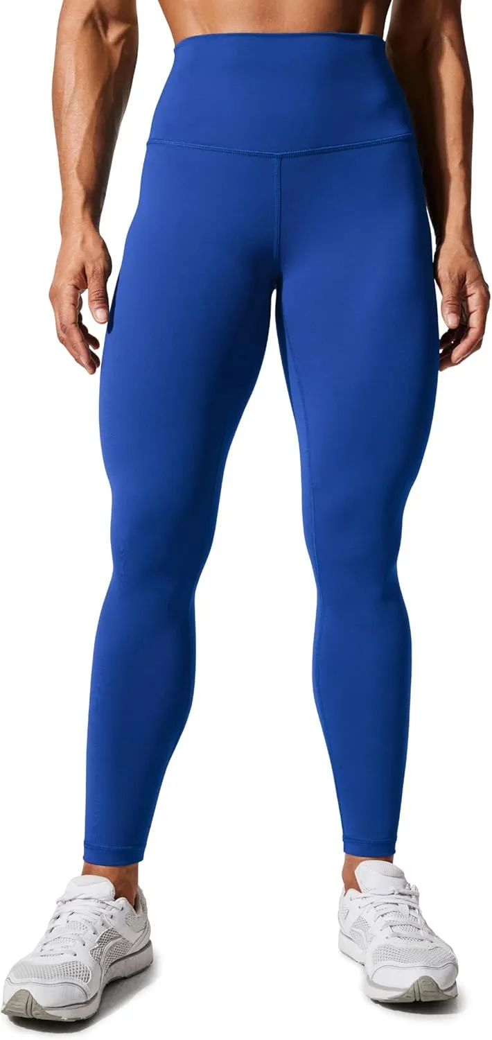CRZ YOGA Women's Hugged Feeling Compression Leggings 28 Inches - High Waist Thick Tummy Control Workout Pants
